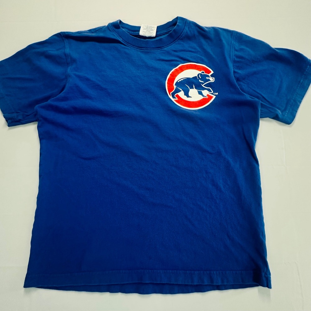 Majestic Chicago Cubs Kosuke Fukudome 1 Blue Kids T-Shirt‎ Size 14/16 MLB Tee